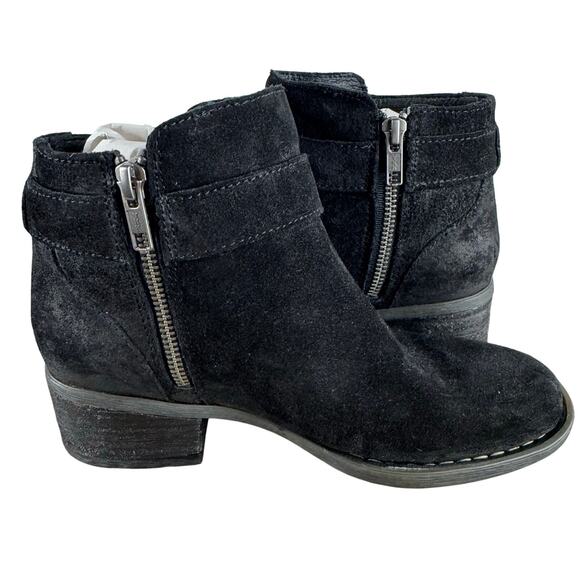 BORN MOROCCO LEATHER ANKLE BOOTIES IN BLACK DISTRESSED NWOB WOMEN'S SIZE 5.5 - Picture 5 of 14